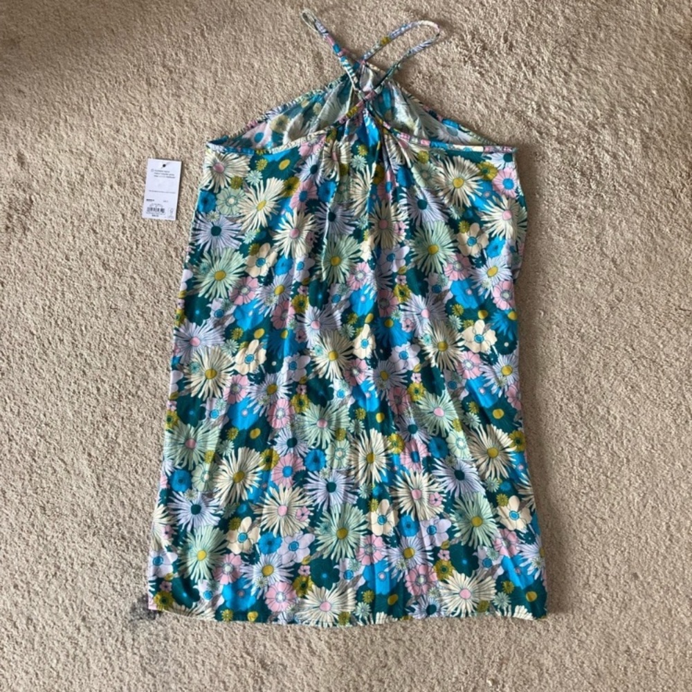 3/$24 SO dress Halter neck swing mini dress floral print dress boho M jr - Picture 7 of 17